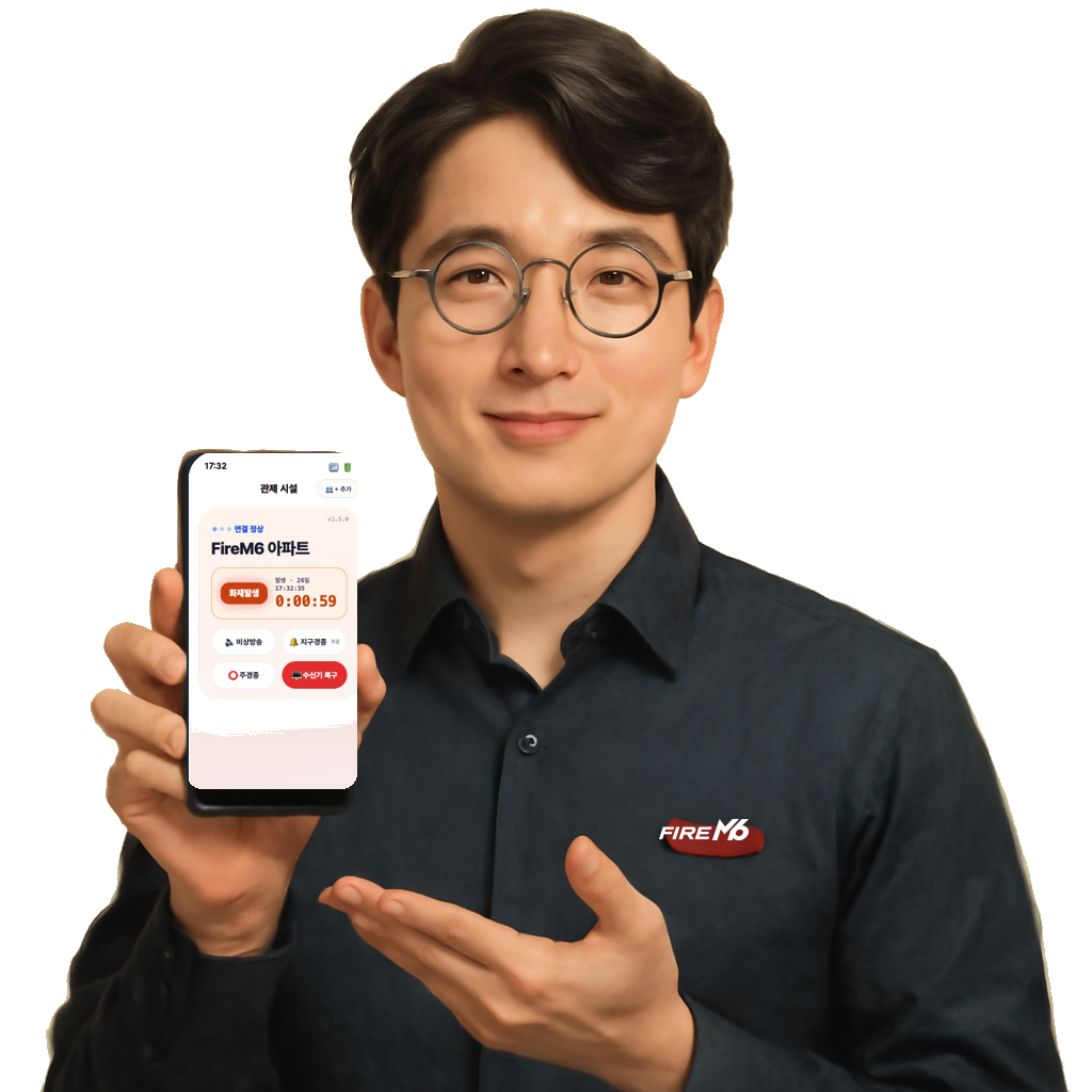 파이어M6 Pro 화재 관제 화면을 보여주는 M6 대표